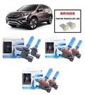 Kit 6 Lampadas Super Brancas Farol Alto/Baixo/Milha Modelo HB3 H11 H11 Honda CRV ano 2012 a 2020