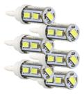 Kit 6 Lâmpadas Tiger Pingão T10 9 Leds
