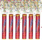 Kit 6 Lança Confete Festa Varias Cores Réveillon Carnaval