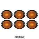 Kit 6 Lanternas Carreta Âmbar Lateral BiVolt Com Flange Kit 6 Lanternas Carreta Âmbar Lateral BiVolt Com Flange