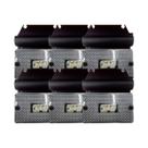 Kit 6 Lanternas Lateral Retangular Com Suporte Cristal Bivolt
