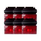 Kit 6 Lanternas Lateral Retangular Com Suporte Rubi Bivolt