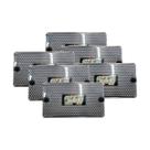 Kit 6 Lanternas Lateral Retangular Sem Suporte Cristal Bivolt
