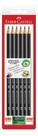 kit 6 Lápis Preto Faber Castell Ecolápis Max Com 1 Apontador