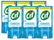 kit 6 Limpador Especialista Cif Banheiro Sem Cloro 450ml Refil Econômico