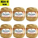 Kit 6 Linhas Encanto Dourado Cada Novelo com 128 metros Círculo para Fio para Crochê e Tricô