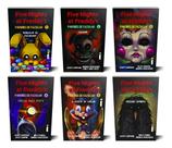 Kit 6 Livros FNAF Pavores de Fazbear Mergulho na Escuridão Caçador, Hora de Acordar, Chegue Mais Perto, A Visita do Coelho, Pássaro Sombrio Capa Comum