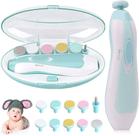 Kit 6 Lixas De Unha Elétrico Para Bebê Com Estojo
