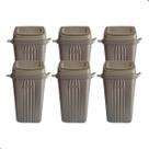Kit 6 Lixeira Plástica Com Tampa Basculante Cinza 30L Sanremo Kit 6 Lixeira Plástica Com Tampa Basculante Cinza 30L Sanremo