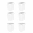 Kit 6 Lixeiras de Pia Juta Com Tampa 4,5L Branca Nitron