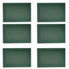 Kit 6 Lugar Americano Frame 45x30Cm Verde Prático Resistente
