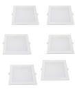 kit 6 Luminária Led Painel/plafon Slim Embutir 24W BIV 6500K Quadrado - Ourolux