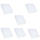 kit 6 Luminária Led Painel/plafon Slim Sobrepor 18W BIV 2700K Quadrado - Ourolux