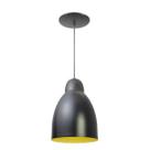 Kit 6 Luminária Pendente Bala Com Interior Amarelo Com Fiação 110/220v