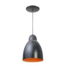 Kit 6 Luminária Pendente Bala Com Interior Laranja Com Fiação 110/220v