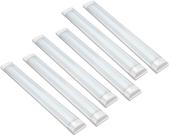 Kit 6 Luminária Tubular Led Slim 0,6mt Branco Frio 60cm 40w