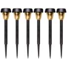 Kit 6 Luminárias Solar Jardim Led Amarela Balizador Automática Prova De Água Sem Fio Kit 6 Luminárias Solar Jardim Led Amarela Balizador Automática Prova De Água Sem Fio