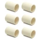 Kit 6 Luva 22mm Cpvc Água Quente Conector Tubo Cano Resistente