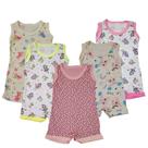 Kit 6 Macacão Bebê Banho De Sol Regata Estampado Verão