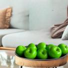 Kit 6 Maçãs Verdes Artificiais para Sala: Frutas Decorativas permanentes que Parecem Reais - DE0723