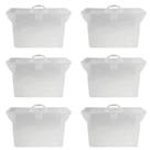 Kit 6 Maletas Arquivo para Pastas Suspensas Documentos Dello Caixa Plástica Organizadora Empilhável Kit 6 Maletas Arquivo para Pastas Suspensas Documentos Dello Caixa Plástica Organizadora Empilhável