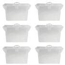 Kit 6 Maletas Arquivo para Pastas Suspensas Documentos Dello Caixa Plástica Organizadora Empilhável Kit 6 Maletas Arquivo para Pastas Suspensas Documentos Dello Caixa Plástica Organizadora Empilhável