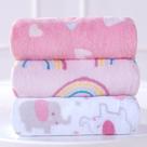 Kit 6 Mantas Bebê 70cm x 1,00m Toque Flannel MENINAS - Bene Casa