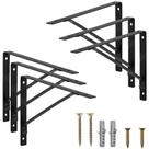 Kit 6 Mão Francesa Cantoneira Prateleira Suporte Bucha E Parafuso 22cm