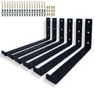 Kit 6 Mãos Francesas De Parede Suporte Para Prateleira Acabamento Moderno 25cm Aço