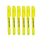Kit 6 Marca Texto Amarelo Escolar Escritório - Jocar Office
