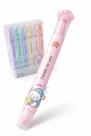 Kit 6 Marca Texto Patinha De Gato Papelaria Fofa Tons Pastel