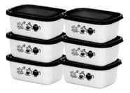 Kit 6 Marmitas Porta Mantimentos Potes Vasilhas Plásticas