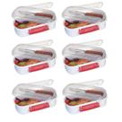 Kit 6 Marmitas Prática 750 ML Com Porta Talheres 21x11x6 Cm Kit 6 Marmitas Prática 750 ML Com Porta Talheres 21x11x6 Cm