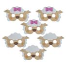 Kit 6 Máscaras Animaizinhos 3 meninos e 3 com laços meninas Kit 6 Máscaras Animaizinhos 3 meninos e 3 com laços meninas