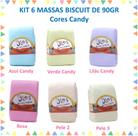 Kit 6 Massas De Biscuit Jl Artesanato 90 Gramas Cores Candy Kit 6 Massas De Biscuit Jl Artesanato 90 Gramas Cores Candy