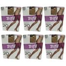 Kit 6 Meia-Calça Clássica Fio 20 Natural Claro EG - Trifil