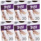 Kit 6 Meia Soquete Básica Natural Claro Fio 20 - Trifil