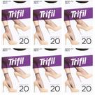 Kit 6 Meia Soquete Social Básica Preta Fio 20 - Trifil