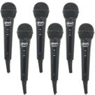 Kit 6 Microfones Dinâmico c/ Fio P10 P2 Cabo 2,8 Metros Karaokê e Caixa de Som Knup KP-M0011 Preto Kit 6 Microfones Dinâmico c/ Fio P10 P2 Cabo 2,8 Metros Karaokê e Caixa de Som Knup KP-M0011 Preto