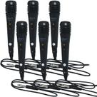 Kit 6 Microfones Dinâmico com Fio P10 Cabo 1 Metro para Karaokê e Caixa de Som Knup KP-M0001 Preto Kit 6 Microfones Dinâmico com Fio P10 Cabo 1 Metro para Karaokê e Caixa de Som Knup KP-M0001 Preto