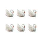 Kit 6 mini Cisne Brancos Maquetes, Mini Mundos, Terrário