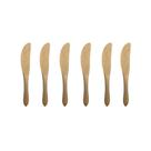 Kit 6 Mini Facas Oikos em Bambu Natural Minimalista