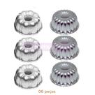 Kit 6 Mini Formas Suíça Decorada N1 e N 2-9x4cm Alumínio Caparroz