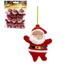 Kit 6 Mini Papai Noel Pendentes Enfeites Natalino Para Árvore De Natal