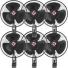 Kit 6 Mini Ventilador Veicular Carro Ônibus Caminhão De 20cm Kit 6 Mini Ventilador Veicular Carro Ônibus Caminhão De 20cm