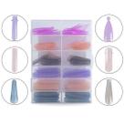 Kit 6 Modelos Moldes de Unhas 144 Unidades Formatos Variados Manicure Nail Art Nail Designer Alongamento de Unhas