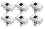 Kit 6 Modulo Para Telefone RJ11 Branca - Tramontina