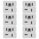 Kit 6 Modulo Tomada Para Telefone Branco Rj11 Tramontina