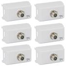 Kit 6 Módulos Tomada TV Antena Ilumi i9 Branco Embutir Padrão Coaxial Residencial Qualidade Superior Kit 6 Módulos Tomada TV Antena Ilumi i9 Branco Embutir Padrão Coaxial Residencial Qualidade Superior