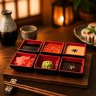 Kit 6 Molheiras Oriental Quadrada Melamina 7cm Para Shoyu